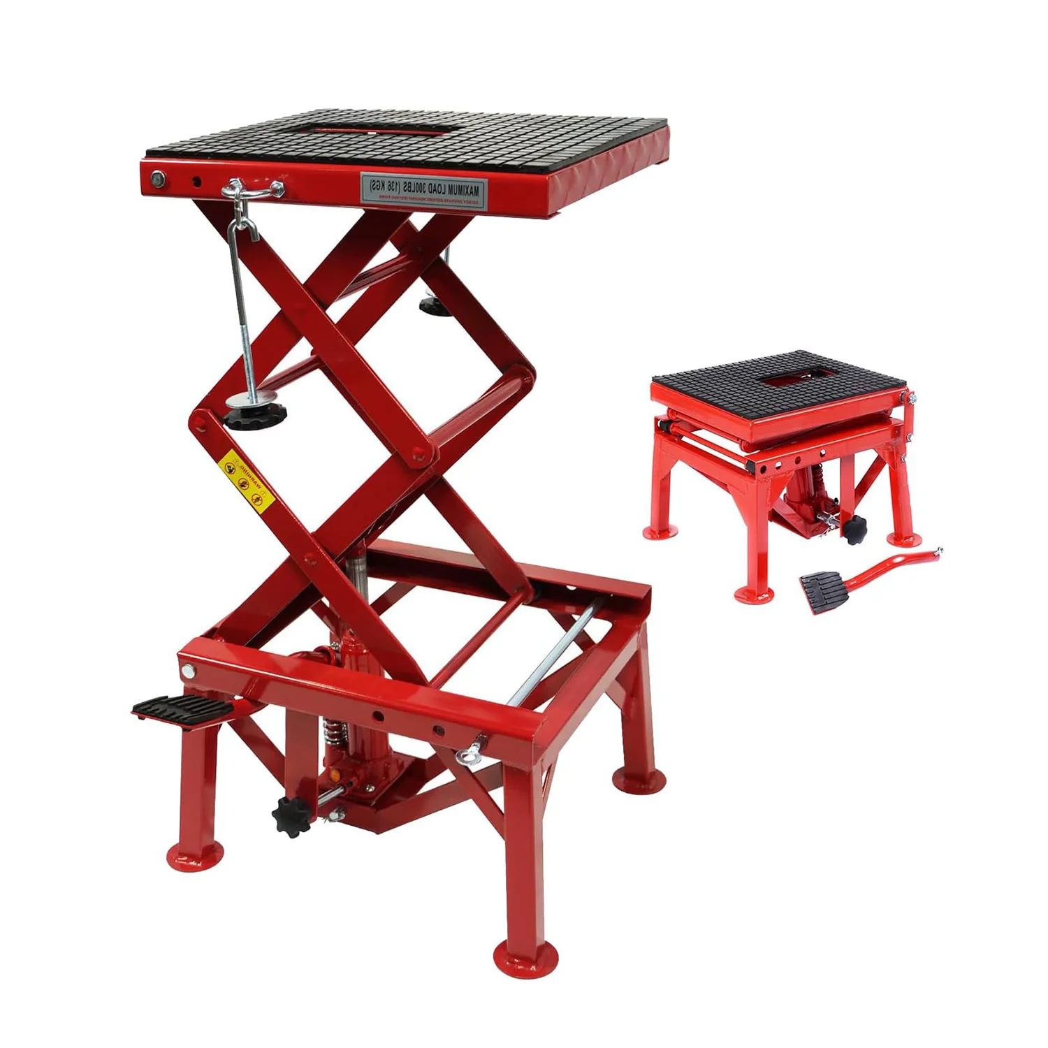 الهيدروليكية دراجة نارية رفع جاك 300 رطل قدرة الصلب ATV رفع حامل رافعة المحمولة دراجة نارية ATV رفع الجدول جاك رافعة الوقوف