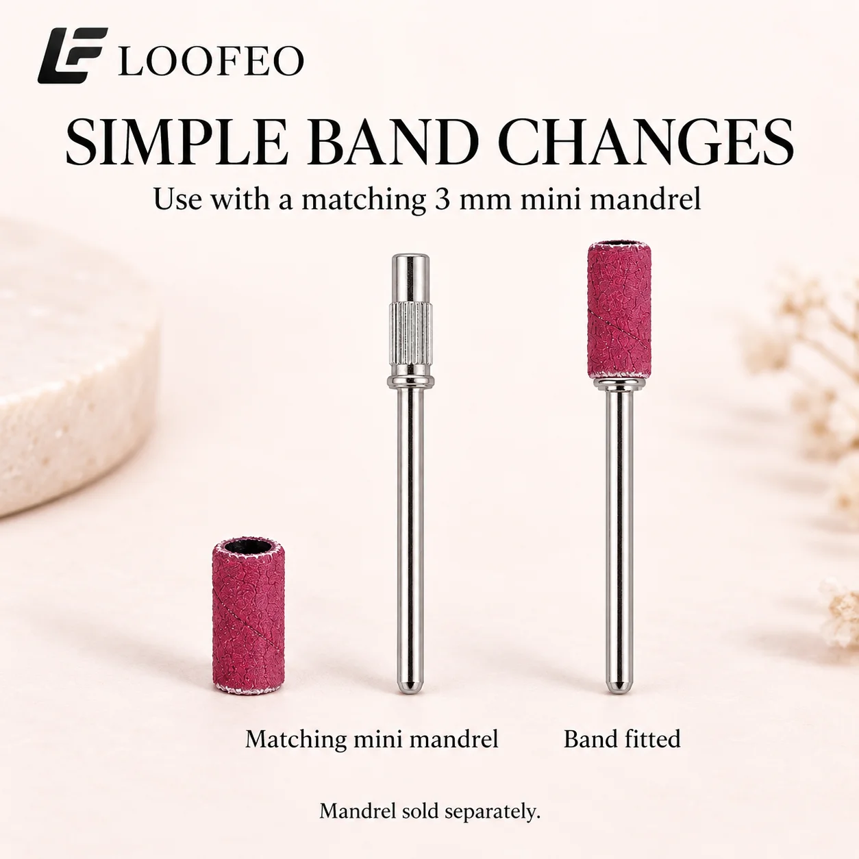 100Pcs 3mm Mini Sanding Bands For Nail Drill 120 180 240 Grit Sleeves For Gel Polish Removal Manicure Acrylic Nail Drill