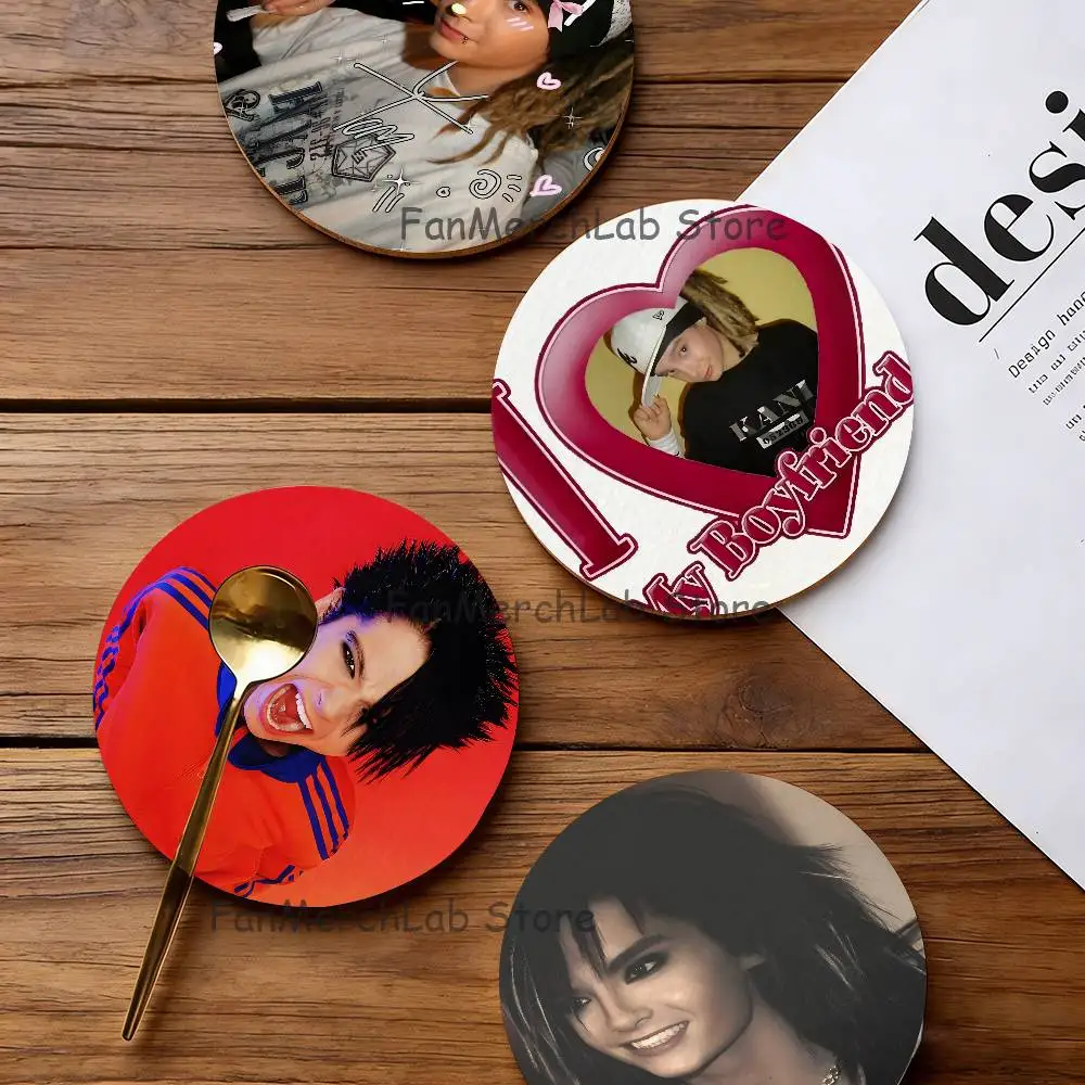

Singer T-Tom Kaulitz Coaster Wooden Drink Tray Suitable for Restaurants and Coffee Shops Easy To Wash and Clean