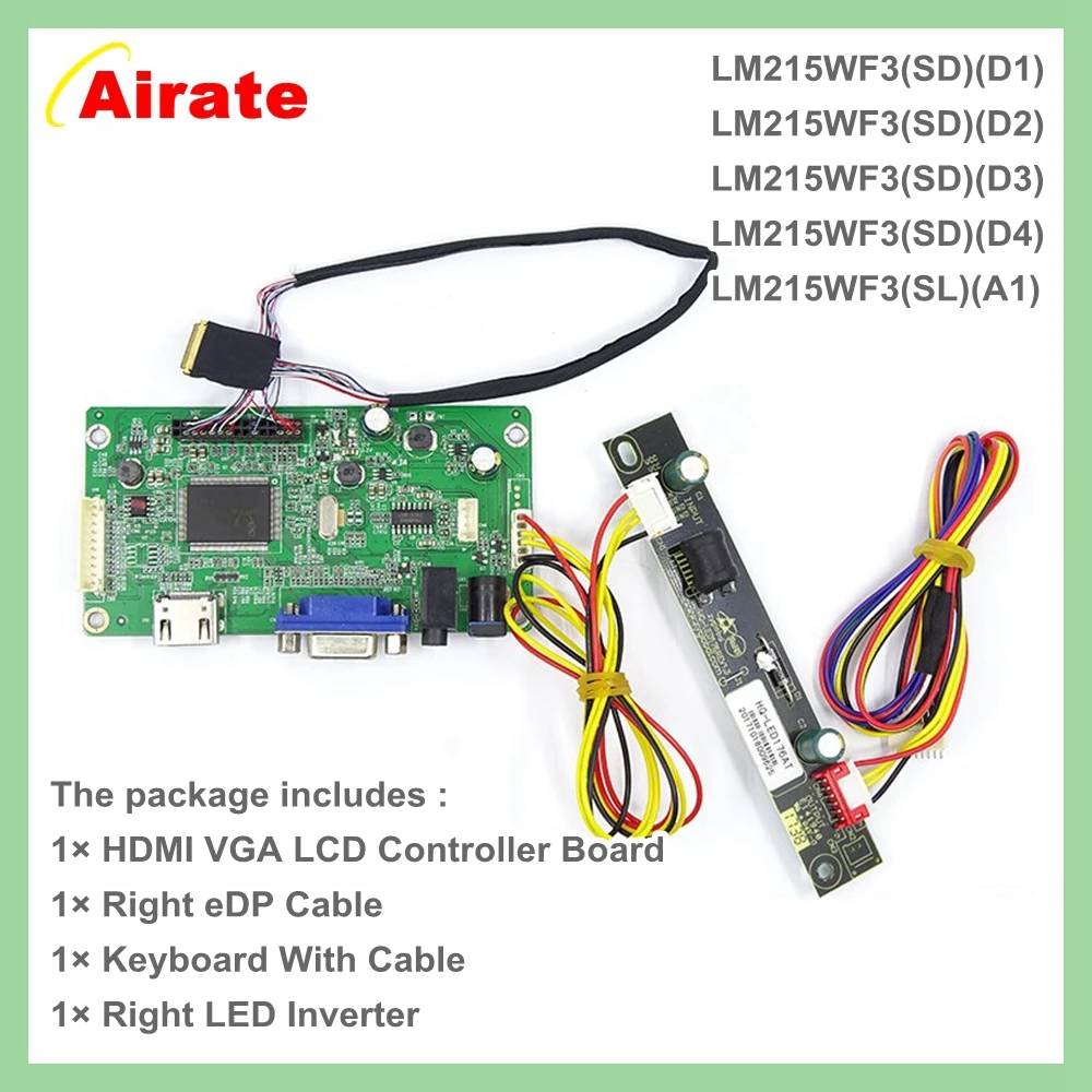 Vga lcd led controller 30pin edp kit diy für lm215wf3 (sd) (d1)/sdd2/sdd3 sdd4 mac a1418 1920 x1080 hdmi-kompatibles monitor panel