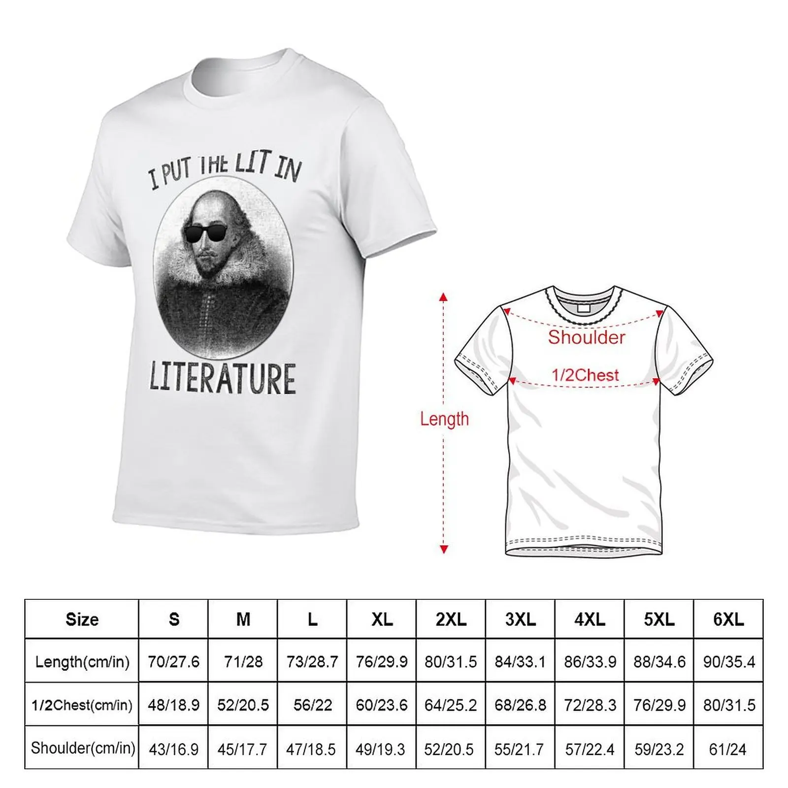 I Put The LIT In Literature. T-Shirt man clothes anime shirt t shirts for men graphic