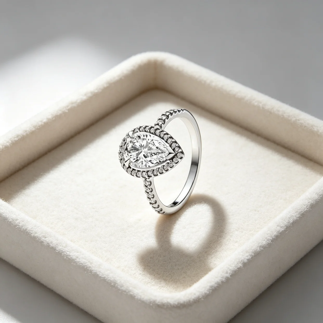 Stern-Mond-Ring S925 Sterling Silber Schleife Zirkon Tropfenförmiger Ring Damenschmuck Hochzeitsgeschenke – Detail 6