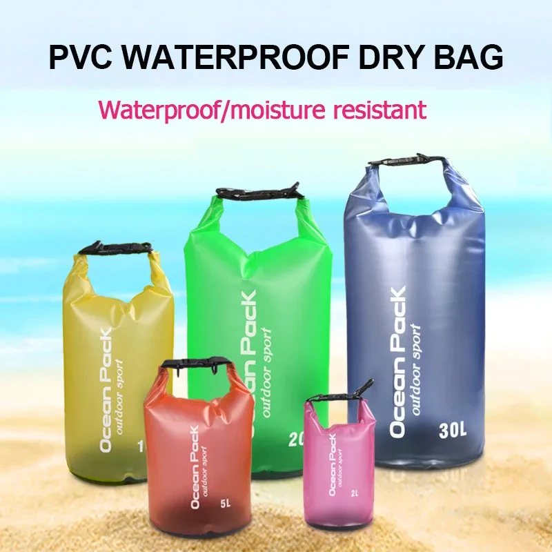 

Waterproof Swimming Bag Dry Sack 5L/10L/15L/20L Waterproof Floating Dry Gear Bags For Boating Fishing Rafting Swimming