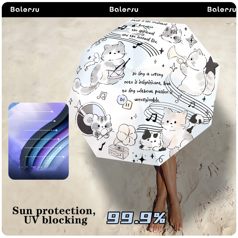 Fashion Automatic Umbrella Anti Rebound Sunshade Wind and Water Resistant Five-folding Mini Folding umbrella for Women and Men