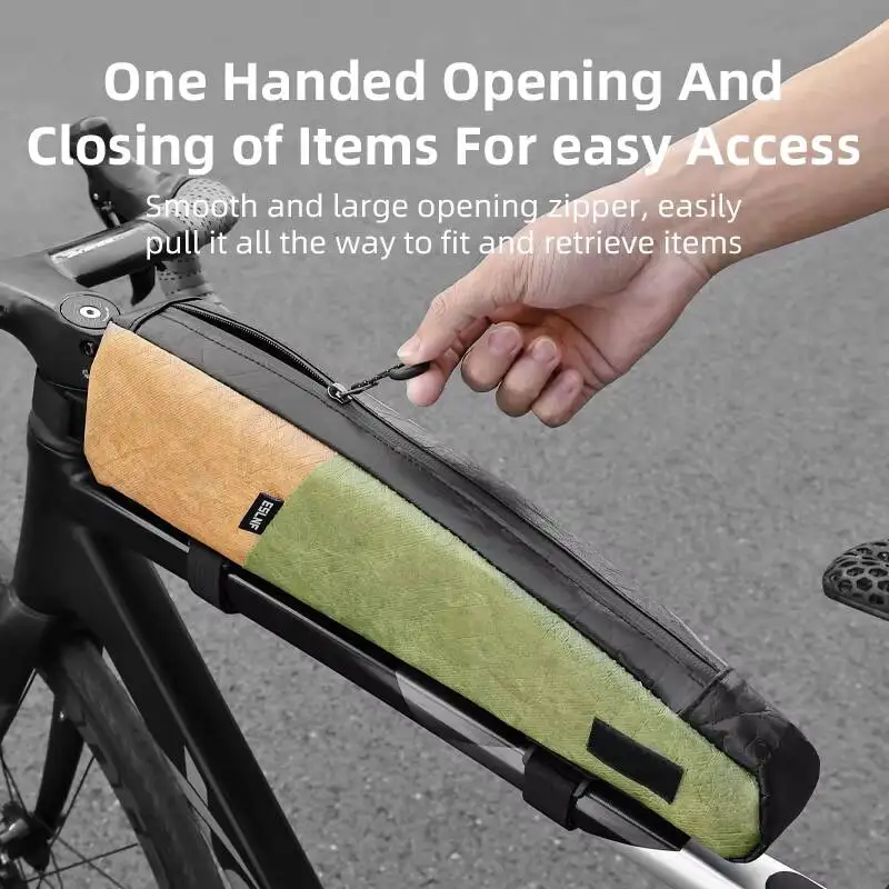 High‑Quality Waterproof Top Tube Bag, Leg‑Friendly Slim,Stable Straps,Large Capacity Lightweight Durable for Mountain&Road Bikes