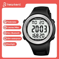 Hearkent Pedometer Watch Men Waterproof Step Counter Calorie Tracker Women Back Light Display Countdown Digital Sport Watches