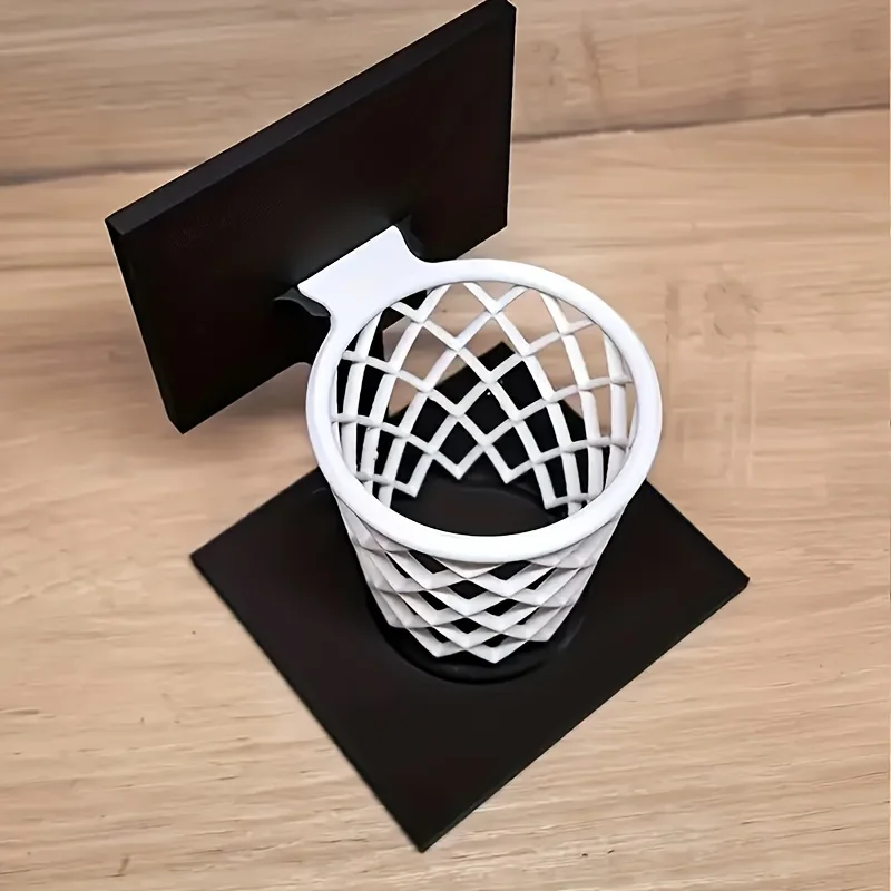 Fashion Hot Sale Hot Basketball Trash Can Basketball Trash Can Rack Waste Paper Basket Pen Holder Decoration Pendulum