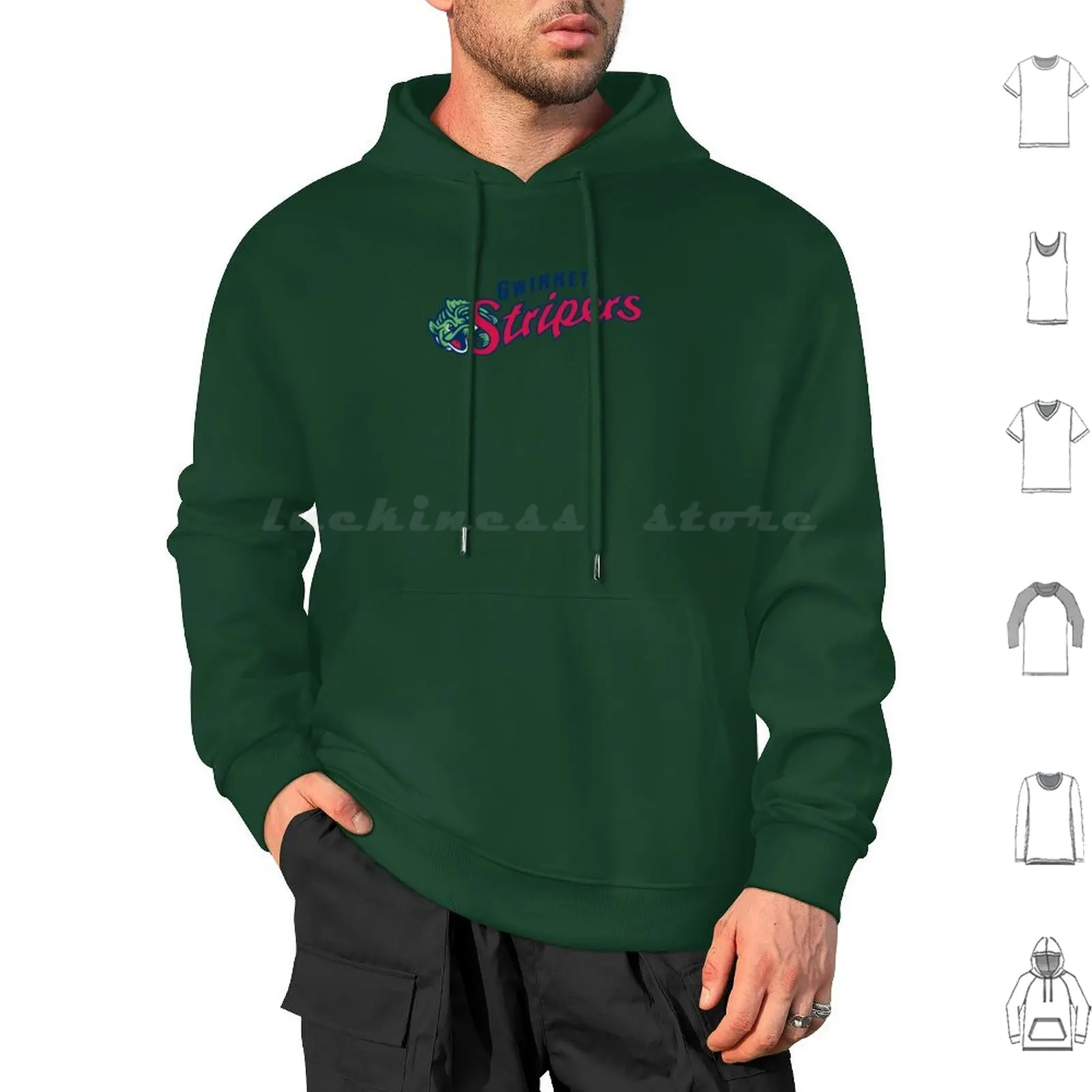 The Stripers Icon Hoodies Long Sleeve Baseball Game Home Run Baseball Athlete Home Team Mvp Baseball Pitcher Baseball