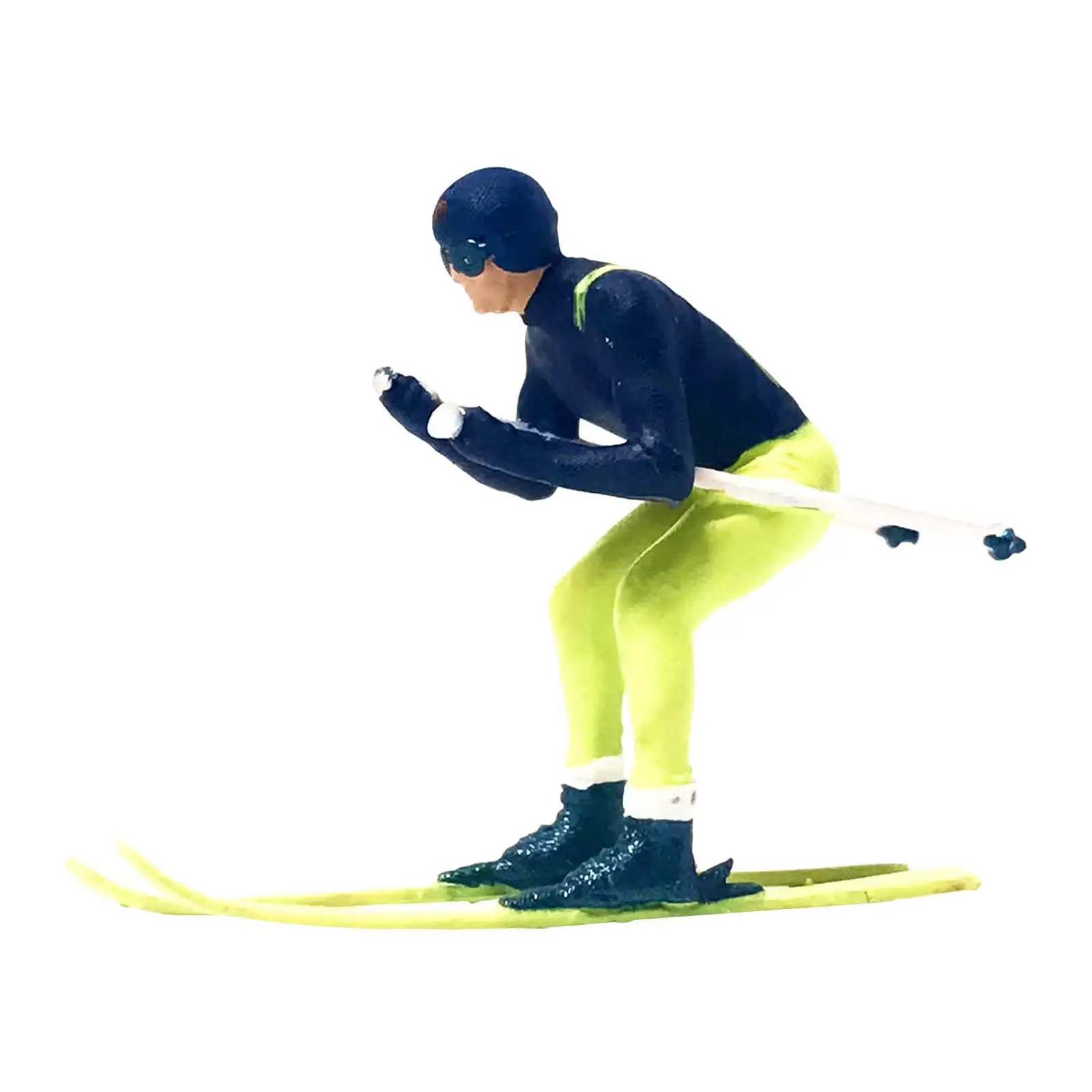 Resin 1/87 Skiing Figures Scenery Figure Scenes Accessories Dark Blue