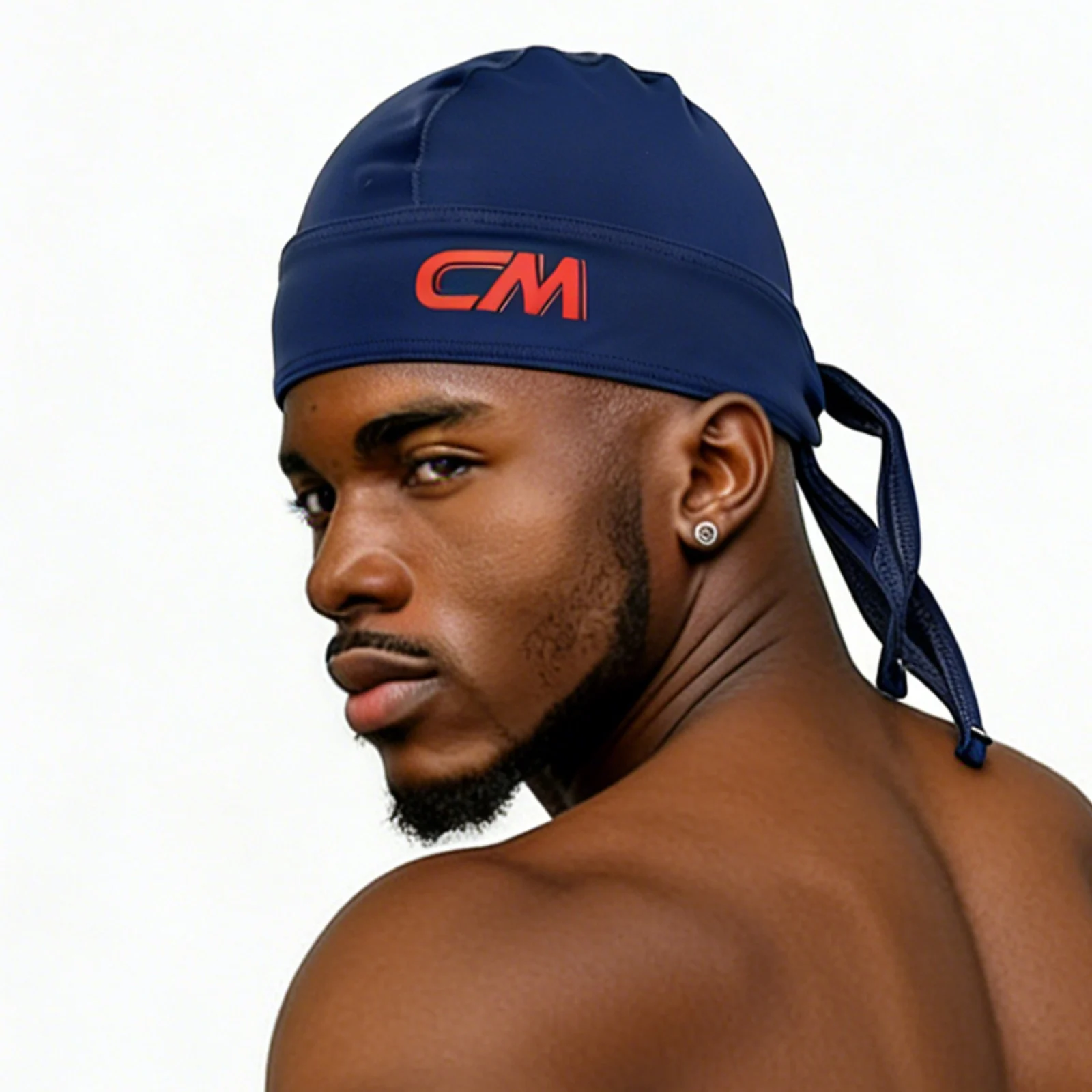 Unisex Durag Piratenhut Bandana Turban Kappe für Männer und Frauen mit Langem Schwanz Hip-Hop Du-Rag Sport Kopftuch mit Schnürung – Detail 2