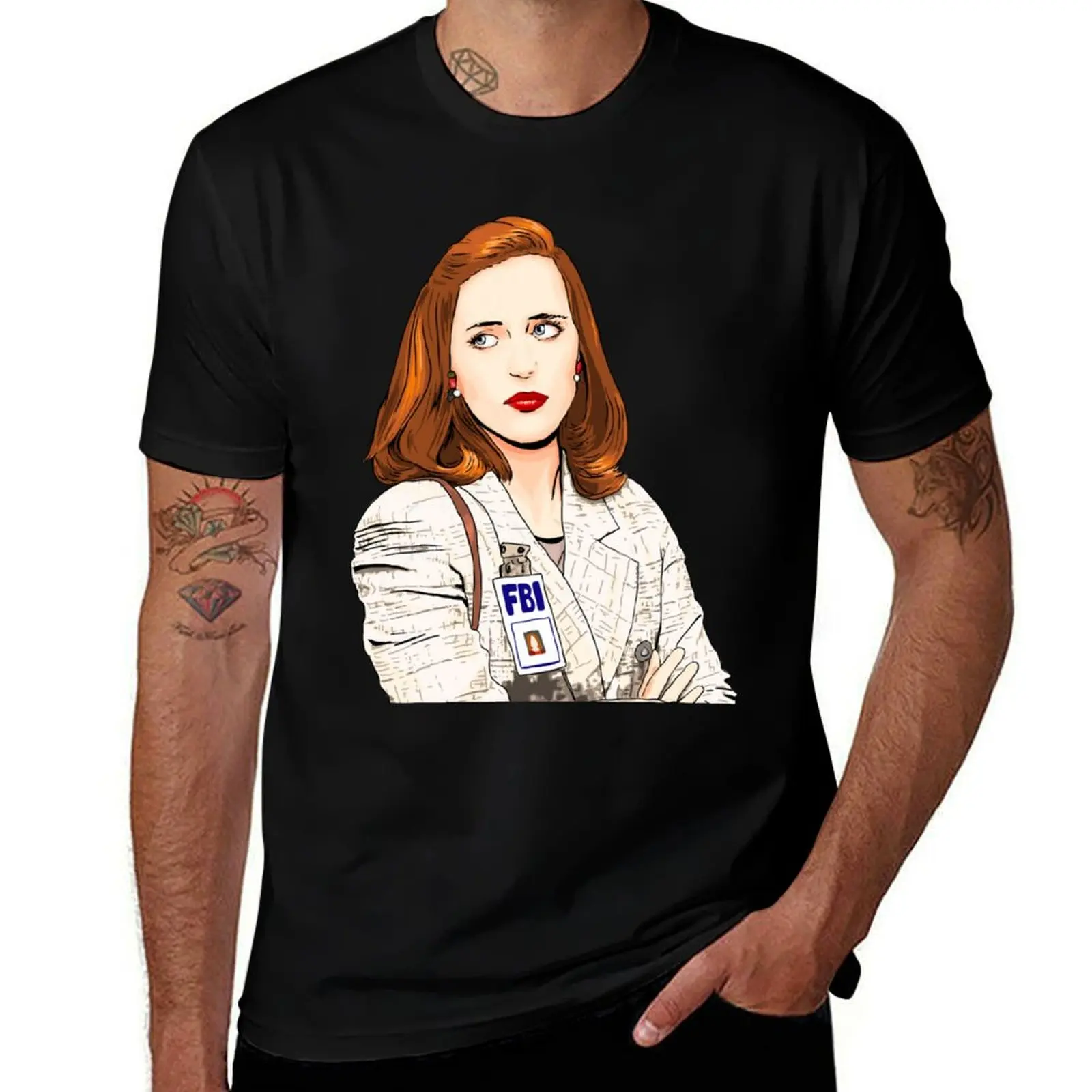 The X Files I Want to Believe Dana Scully T-Shirt custom t-shirts funny shirt cotton anime figures clothes for men