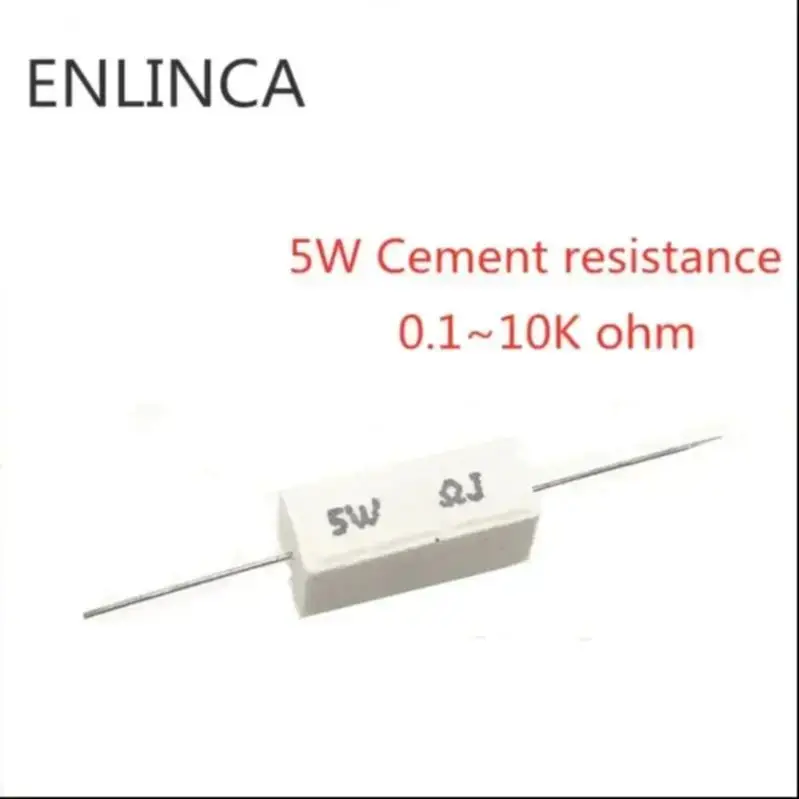 10pcs 5W 10W BPR56 ceramic resistors 0.1 ~ 10k ohm 0.33R 1R 10R 100R 0.22 0.33 1 10 100 1K 10K Cement resistence ohms