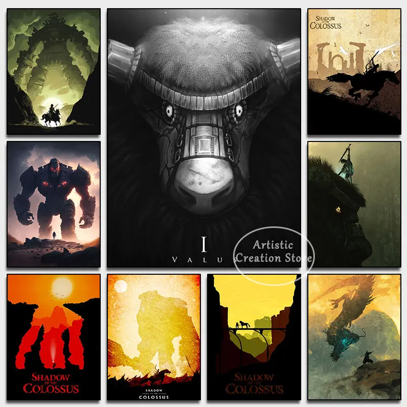 Shadow of The Colossus Poster Video Game and HD Print Canvas Painting Wall Pictures Modern Bedroom Club Wall Art Room Decor Gift