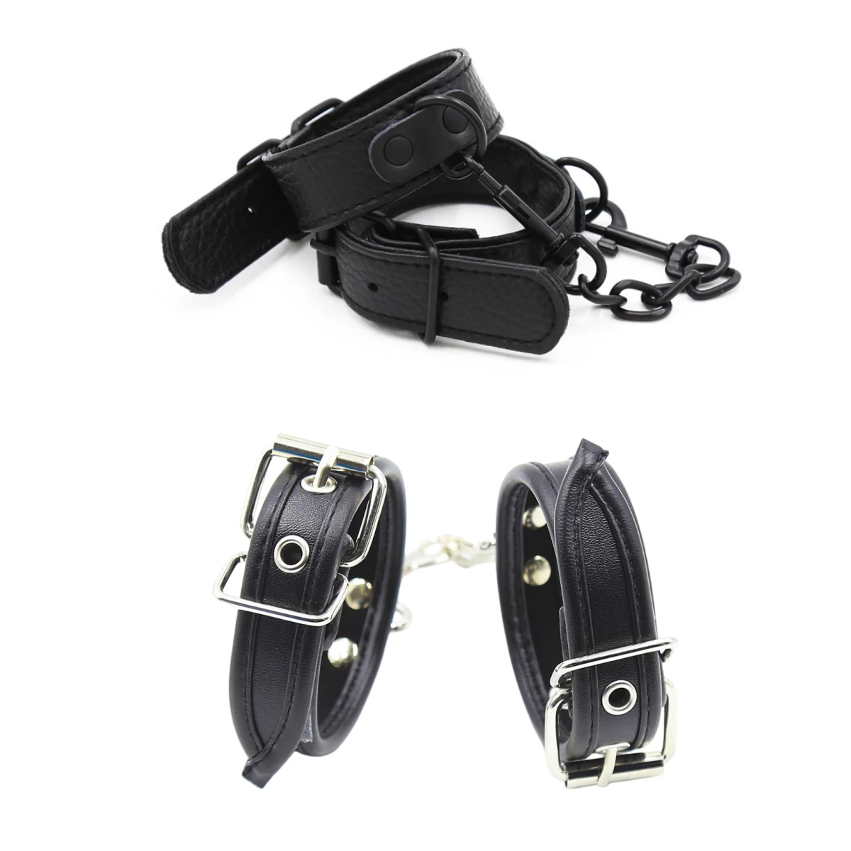 

Готический панк-браслет из кожи с регулируемой застежкой в виде наручников для взрослых, модный аксессуар для косплея, вечеринок и выступлений, реквизит для костюма