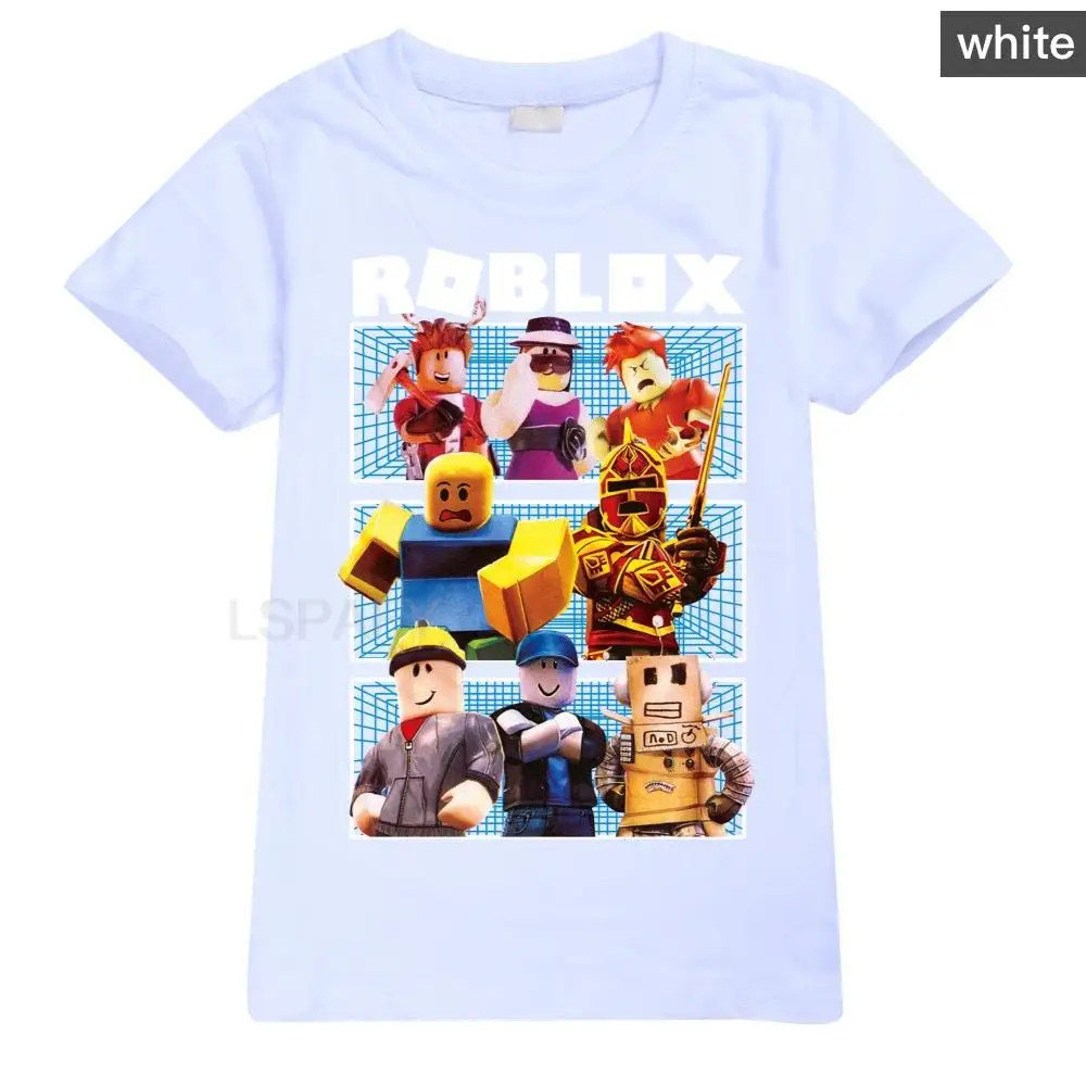 Summer ROBLOX Kids Clothes 3D Print Cartoon T Shirt Short Sleeve Tops Tees Boys Girls Clothes 100%Cotton T Shirts Children