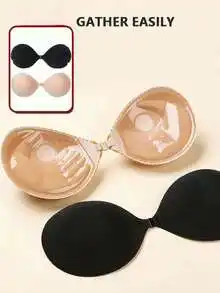 Women Sexy Strapless Bra Palm Push Up Invisible Silicone Bras Self Adhesive Lift Up Breast Pad Chest Stickers For Wedding Dress