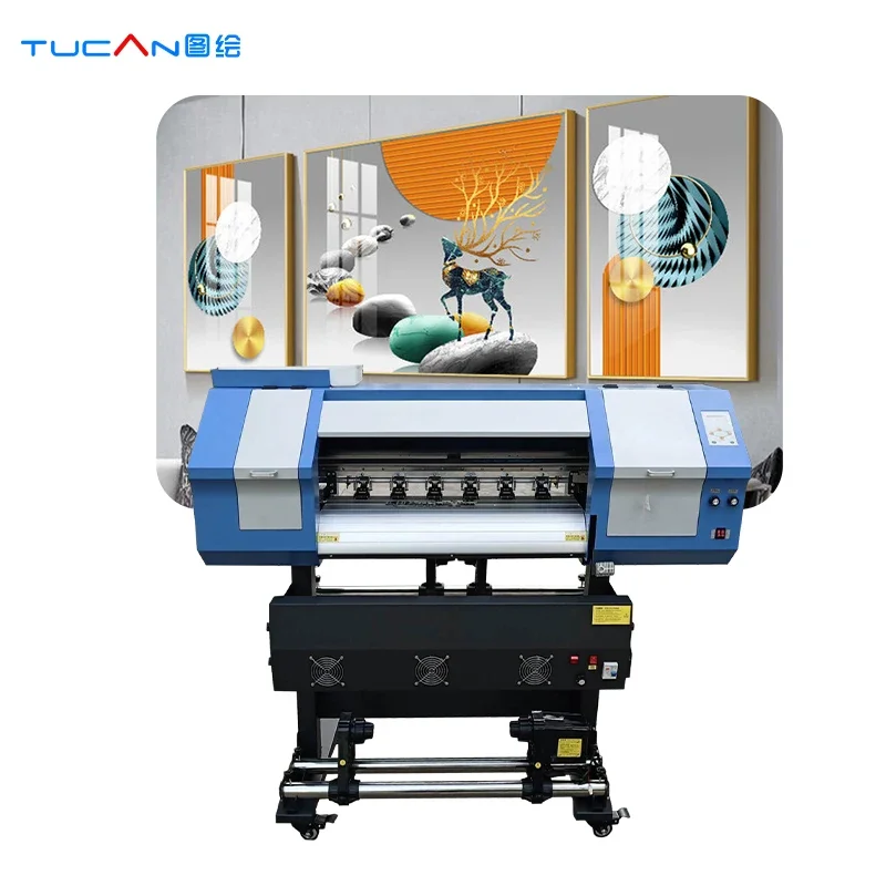 24 inch small eco solvent printer 60cm print width Heat transfer printer DX5/DX7/XP600/5113 Printhead flex printing machine