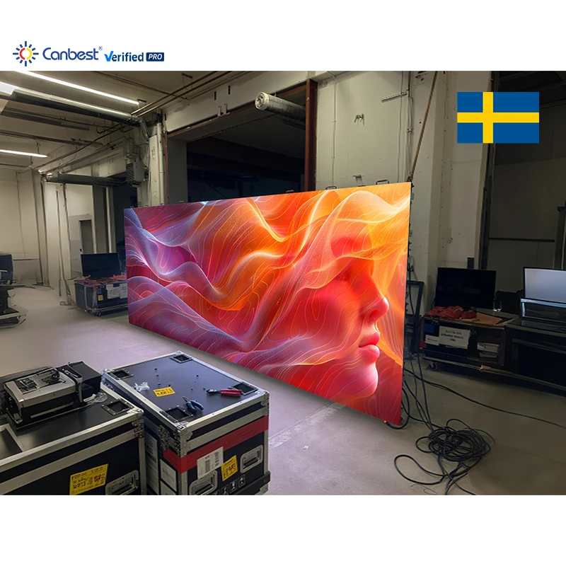 Canbest Rx P3.9 3.91Mm 5000X3000Mm 16.4X9.8Ft Outdoor Rental Led Video Wall Package Display Screen for Touring Dj in Sweden