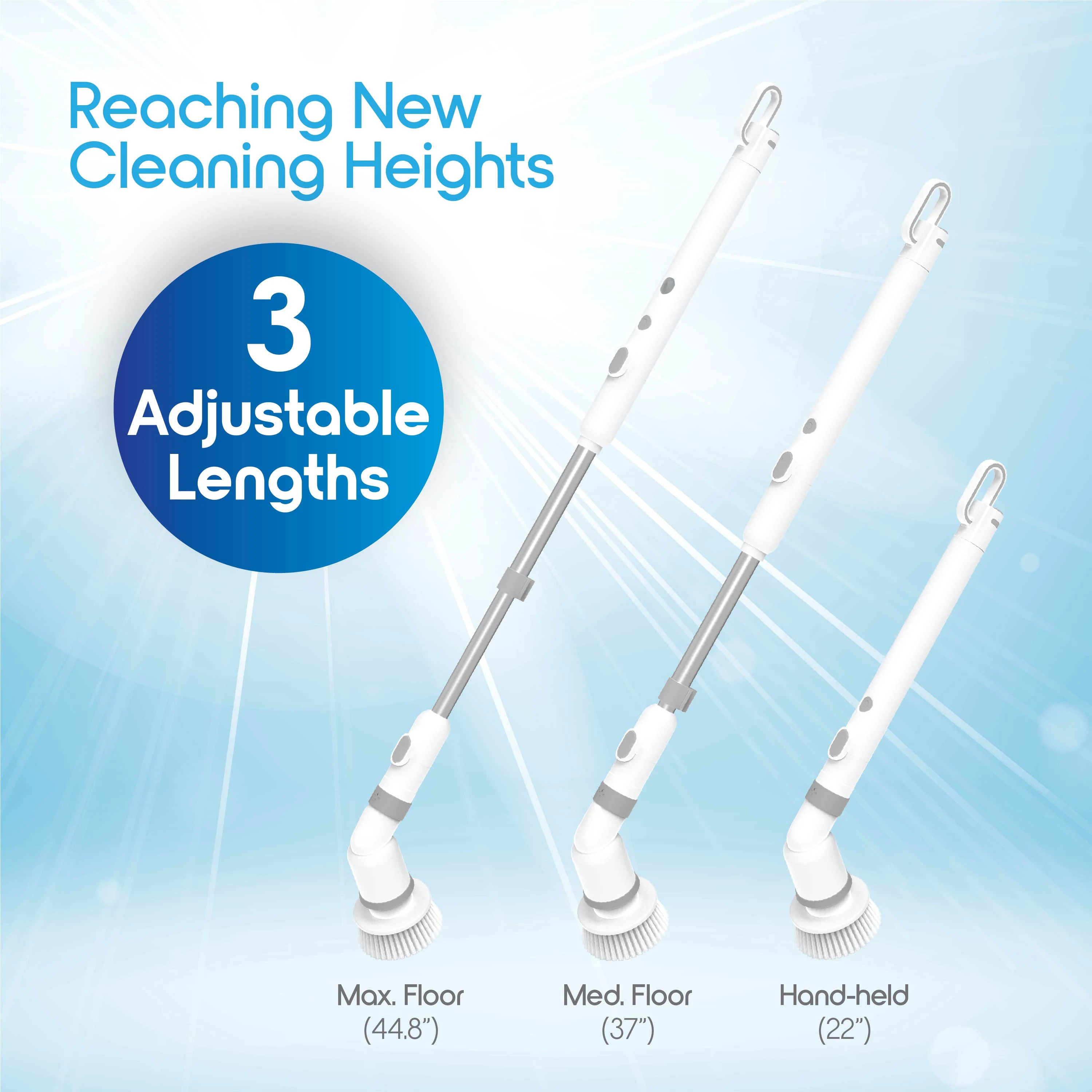 Electric Cleaning Brush for Bathroom Kitchen Multifunctional Household Rechargeable Cleaning Tools Electric Spin Scrubber