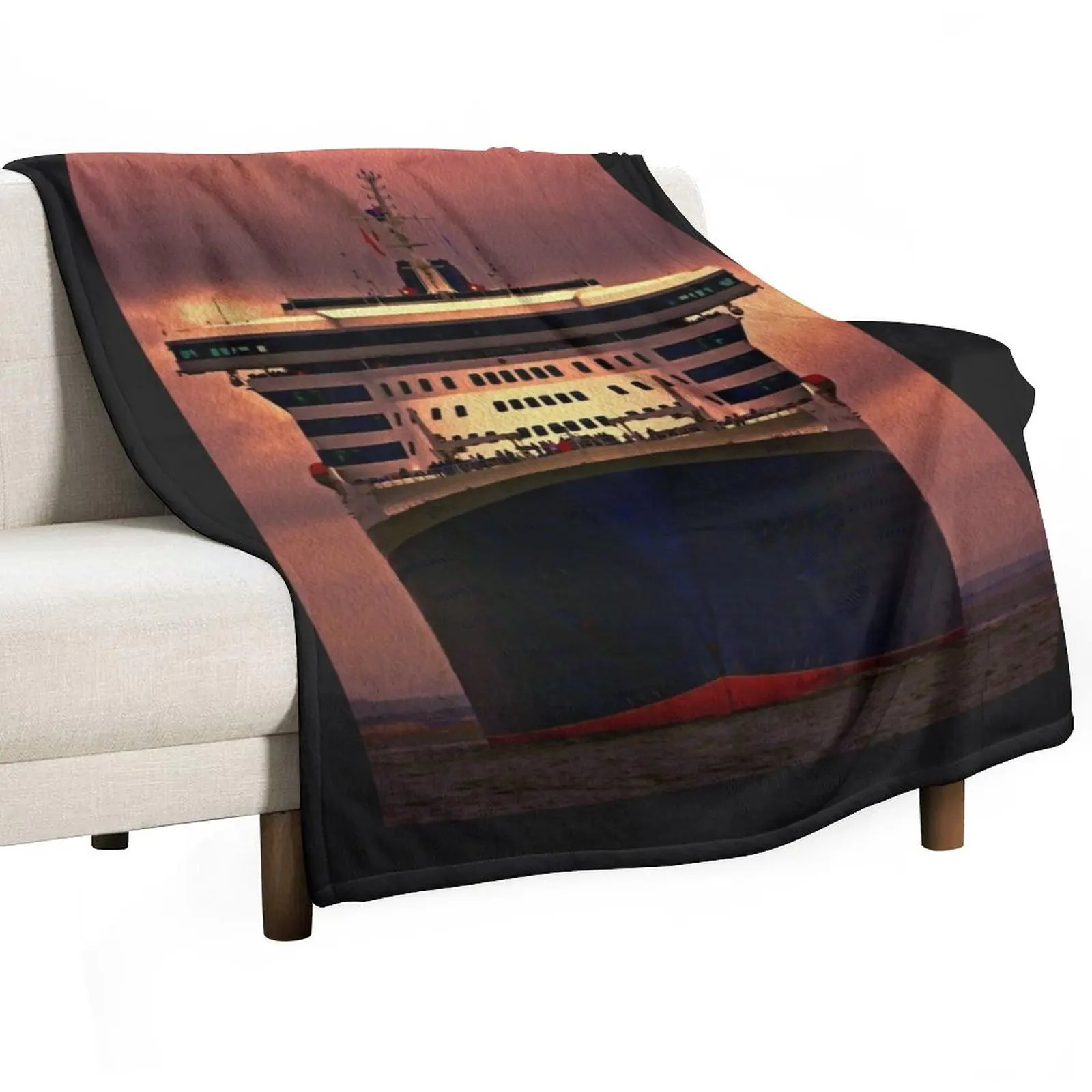 Queen Mary 2 Throw Blanket sofa bed Weighted Sofa Throw warm winter Camping Soft Big Blankets