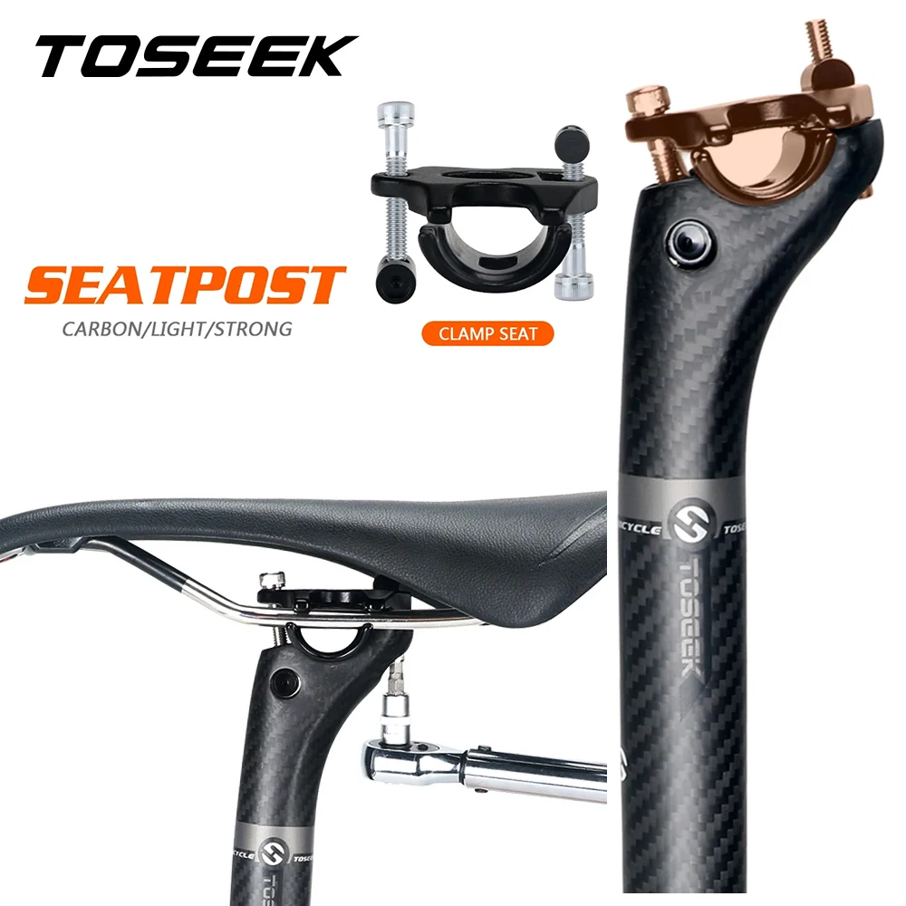 

TOSEEK Ultralight Carbon Bike Seatpost 3K Weave Matt Offset 20mm Seat Post 27.2/30.8/31.6mm MTB Seatpost Bicycle Accessories