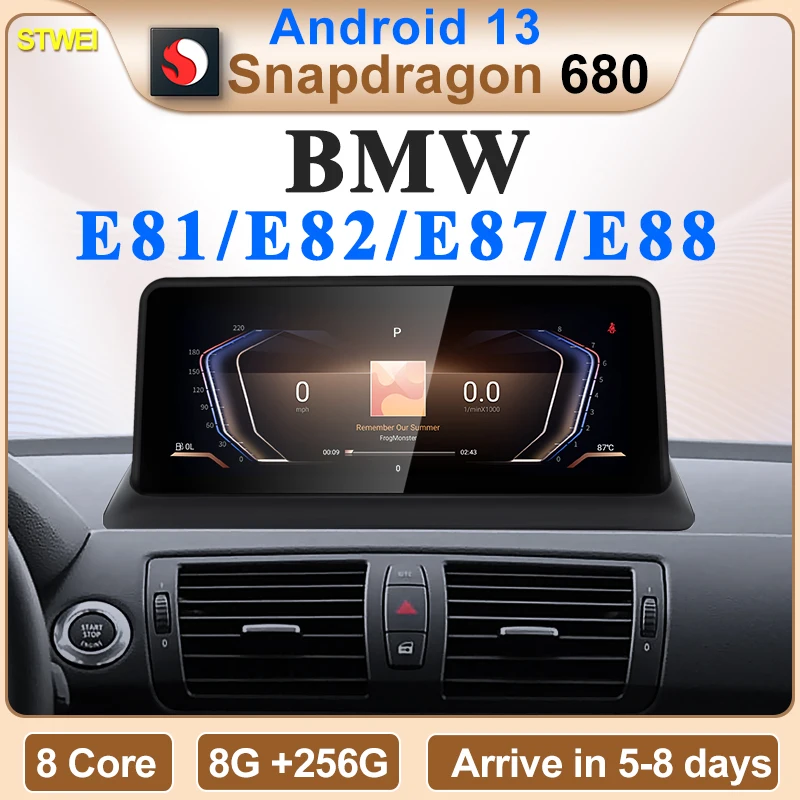 2024 New ID6 ID7 ID8 Android 13 Qualcomm680 Snapdragon6225 8GB 256GB 10.25inch For BMW 1Series E81 E82 E87 E88 Car CarPlay AUTO