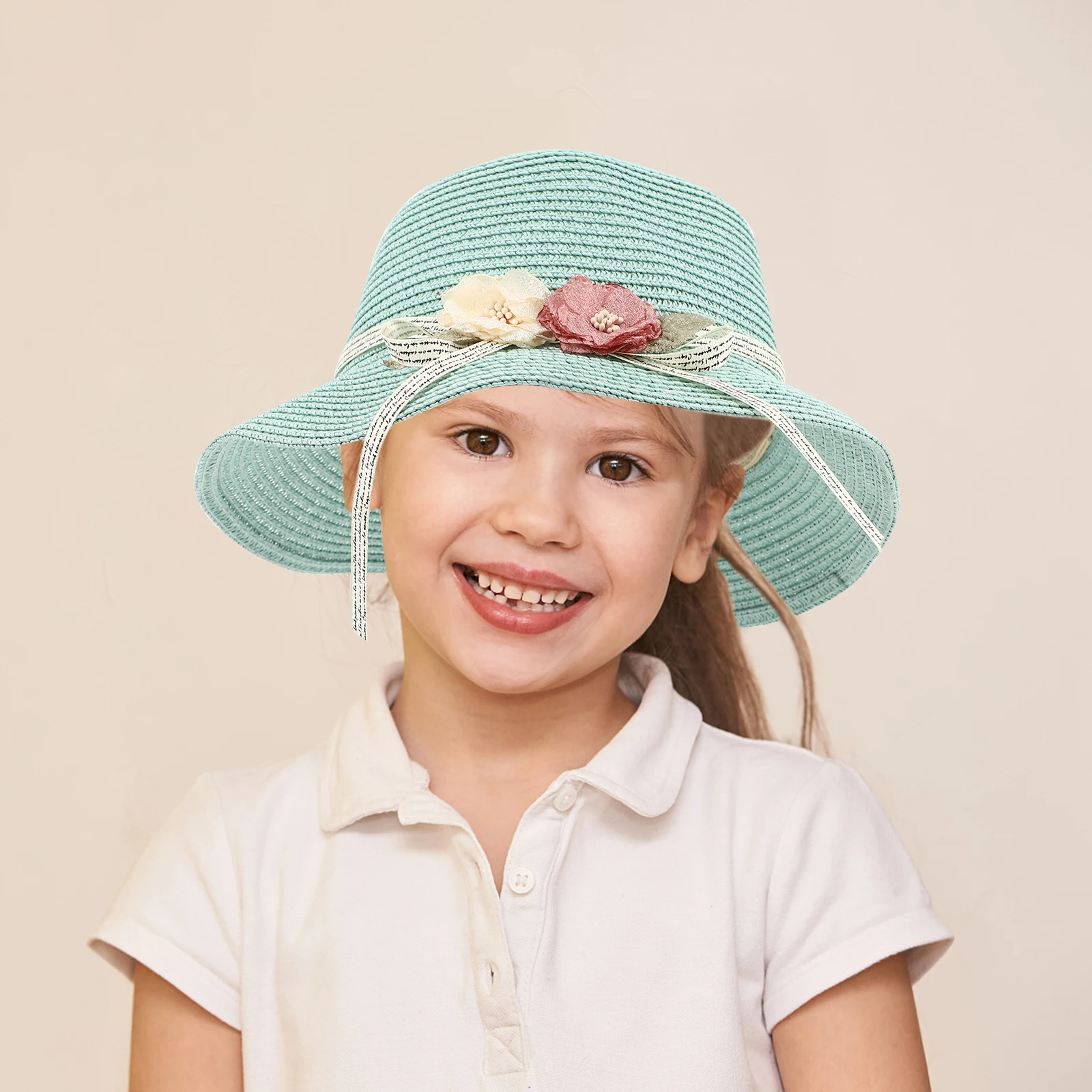 

Durable And Beautiful Child Summer Straw Hat Uv Protection Sunhat Traditional Weaving Technology Beach Shoulder Bag