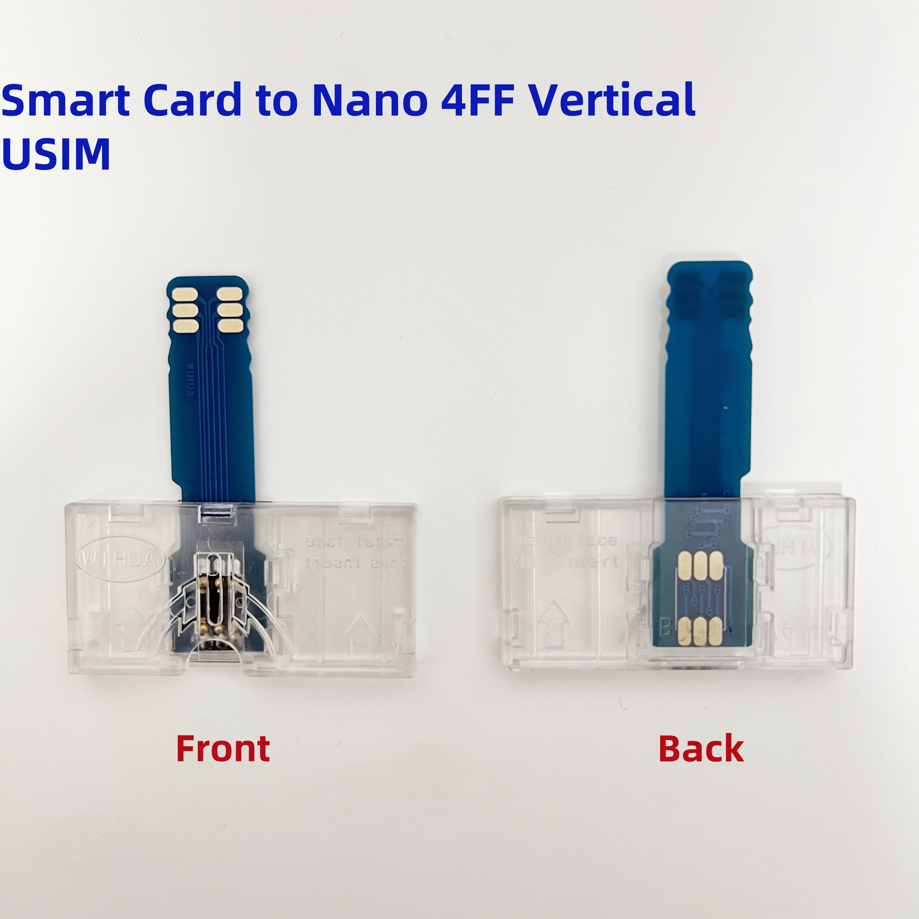 البطاقة الذكية الكبيرة إلى محول محول SIM لبطاقة USIM العمودية Nano 4FF