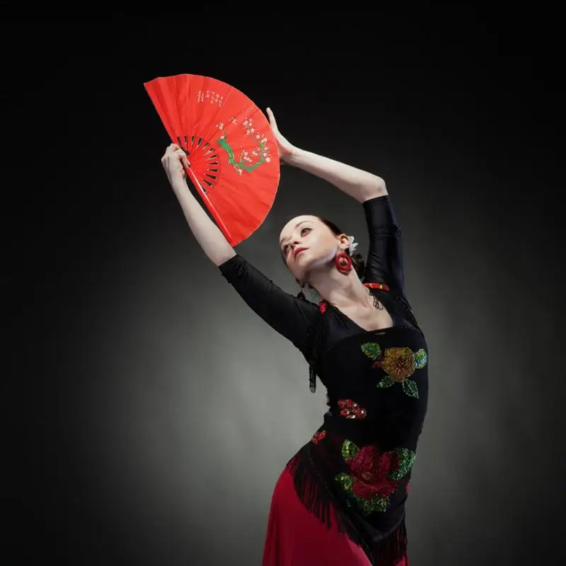 쿵푸 태극권 팬 대나무 33cm 고급 오른손 성능 팬 무술 팬 Wushu 제품 13 인치 핸드 팬 선물
