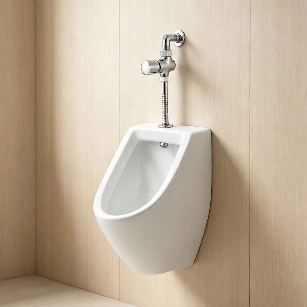 Heavy‑Duty Commercial Brass Urinal Flush Valve, Water‑Saving Wall‑Mounted Sanitary Valve, Stylish‑Designed Easy Installation
