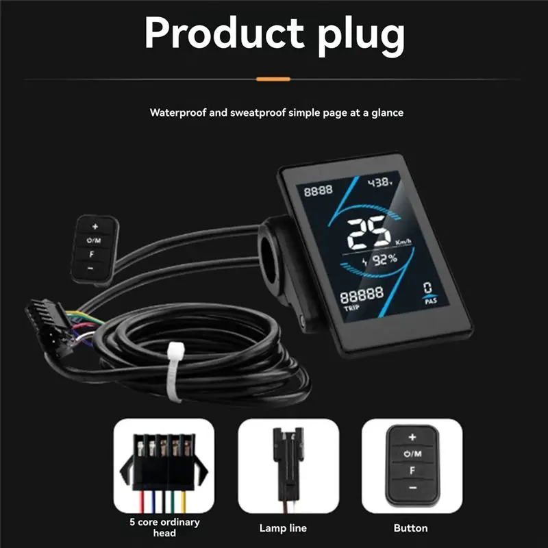 A30P-36V 48V 17A Brushless Controller T5S LCD Display Meter+130X Throttle Kit For Electric Scooter E-Bike Repair Kit