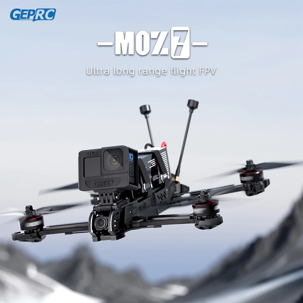 

GEPRC MOZ7 HD O3 Long Range FPV GPS 7Inch 1280KV F722-HD-BT 4K/120fps Built-in Bluetooth RC Quadcopter LongRange Freestyle Drone