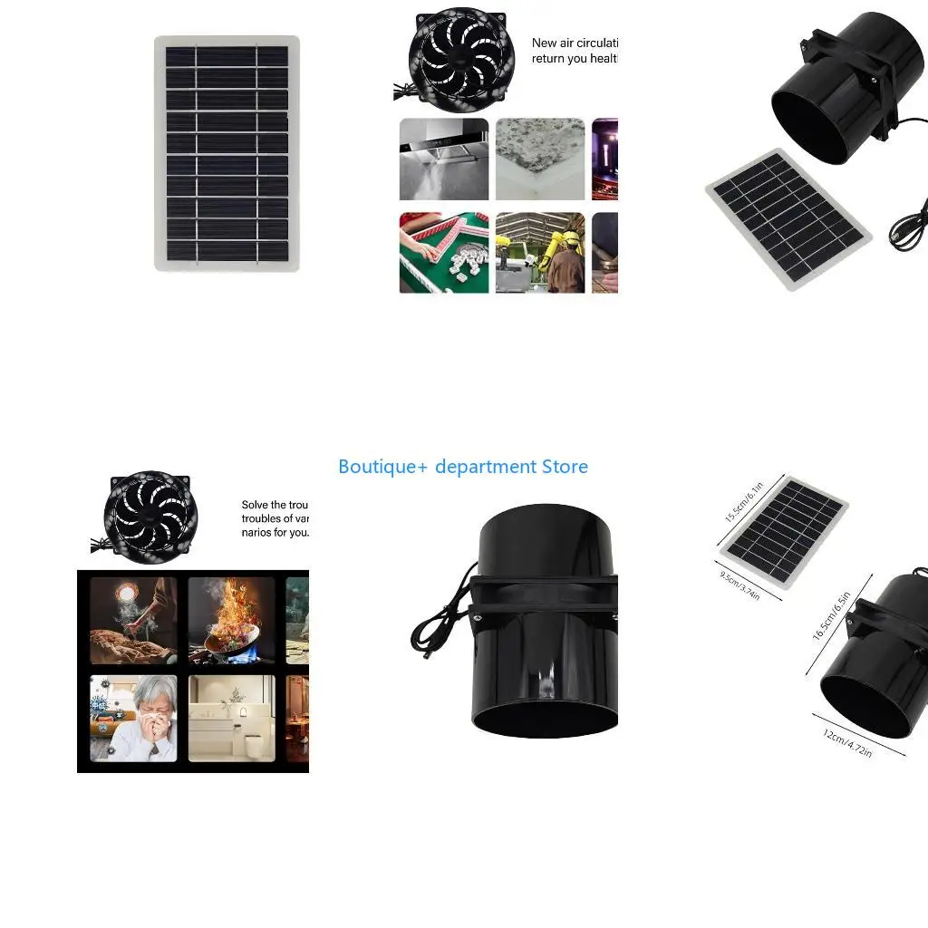 E1PD High Efficiency 12V Solar Fan for Pet House and Kitchen Ventilation Needs