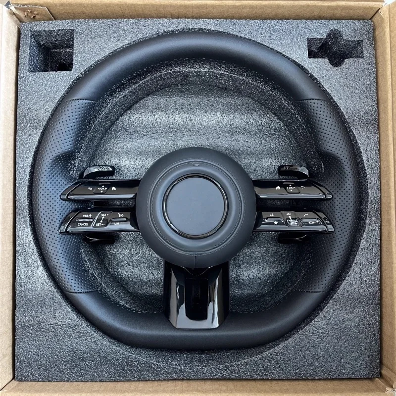 

Индивидуальное кожаное рулевое колесо из углеродного волокна, подходящее для Mercedes C-Class, G-Class, E-Class, GLE GLC GT W205 204 213 W222