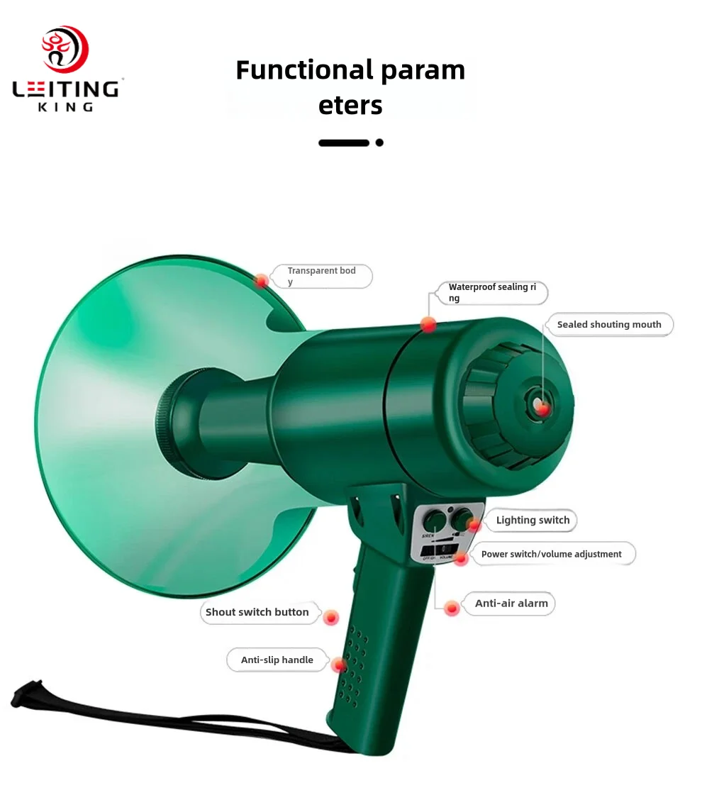 2026 [Waterproof IP6] CR-94 50W High Loudspeaker Outdoor 1000m Projection Portable Wireless Megaphone Home Theatre