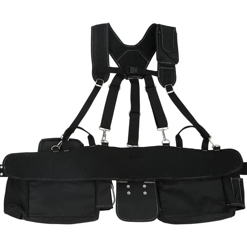 

Free Shipping-Tool Belt with Suspenders, 29 Pockets, 29-54 inches Adjustable Waist Size, Tool Belts for Men, 600D Polyester Heav