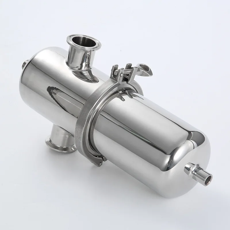 High-quality 304/316 Stainless Steel Compressed air Filter Sanitary Quick-installation Gas Filter