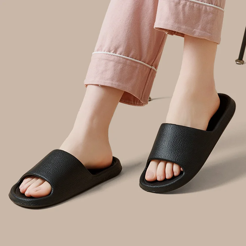 2024 Fashion Women Slippers Summer Flat Sandals Lightweight EVA Home Bathroom Slippers Massage Couples Indoor Slides Shower Shoe image 4