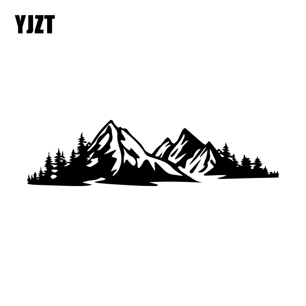 YJZT 17.2*4.3cm Alpine And Forest Vinyl Decal Camping Hiking Personality Car Stickers Body Bumper Trim