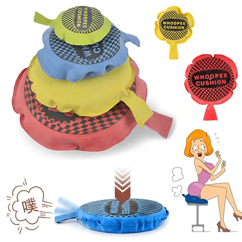 Juguetes de broma divertidos para niños, cojín de whoopee, bromas, bromas, fabricante de trucos, juguete divertido, almohada con almohadilla para pedos, juguetes para niños y adultos