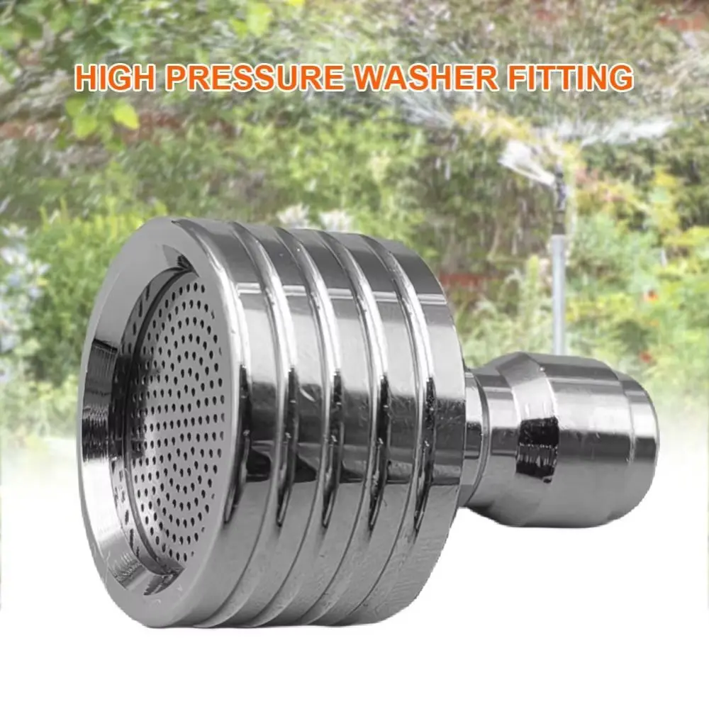 Stainless Steel Water nozzle Quick Plug 1/4 Quick Connect Shower Head Metal Small Flower Washing Nozzle Car Cleaning