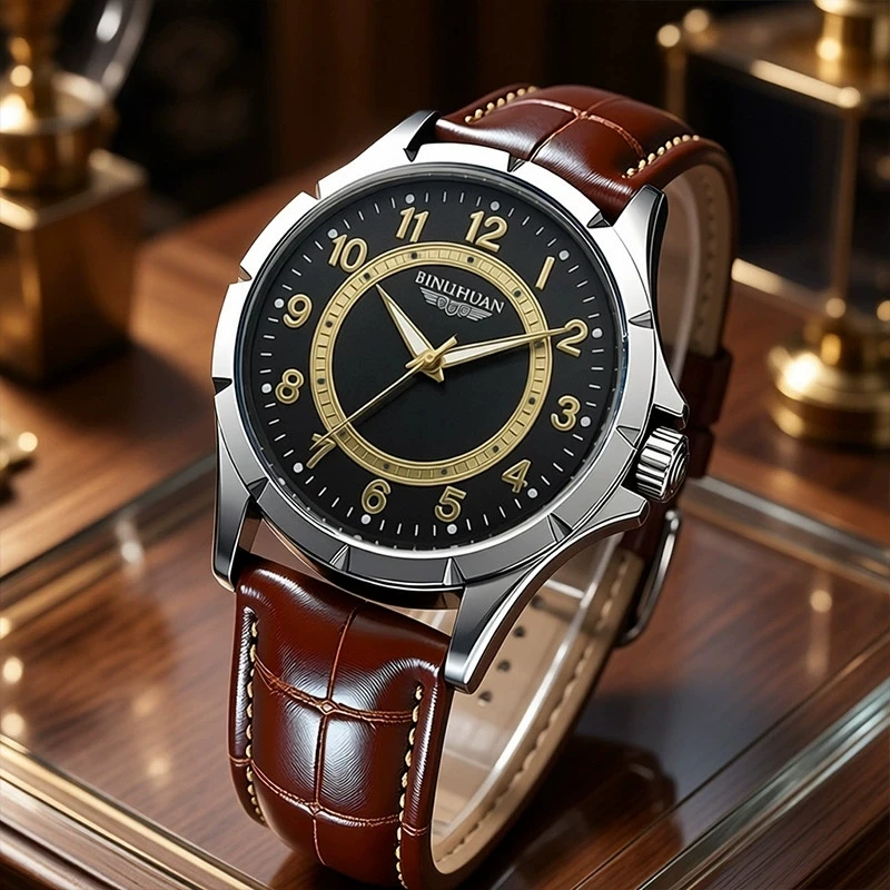 

New Fashion Luxury Man Leather High Quality Watch Men Business Sports Casual Quartz Watches Male Clock Wristwatches Reloj Hombre
