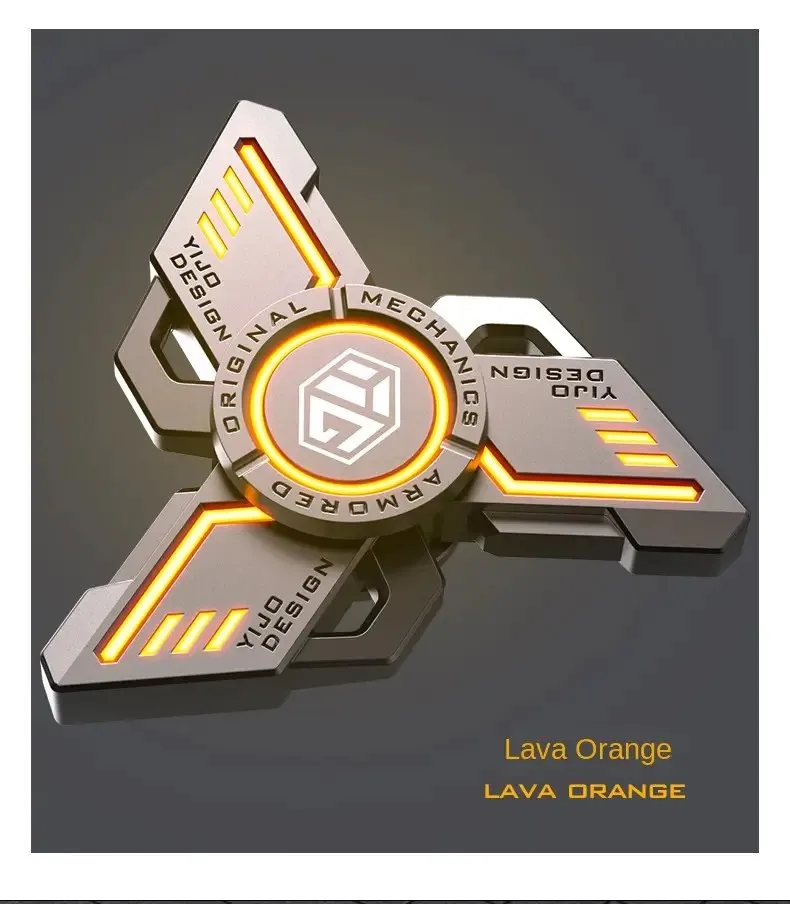 스트레스 방지 EDC 발광 피젯 스피너, 합금 금속 핸드 스피너, 야광 자이로 스트레스 해소 장난감, 성인 및 어린이 장난감