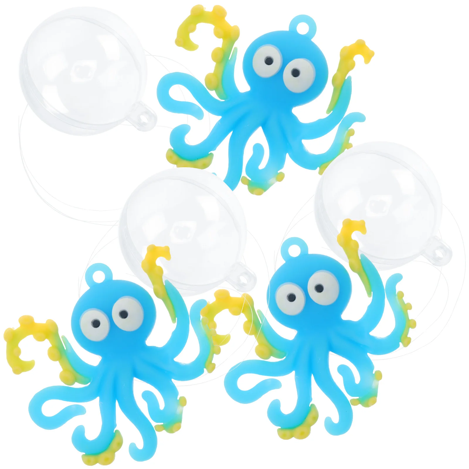 

3pcs Fish Tank Decorations Soft Rubber Marine Animal Figurine Floating Octopus Statue Aquarium nament Pet Supplies