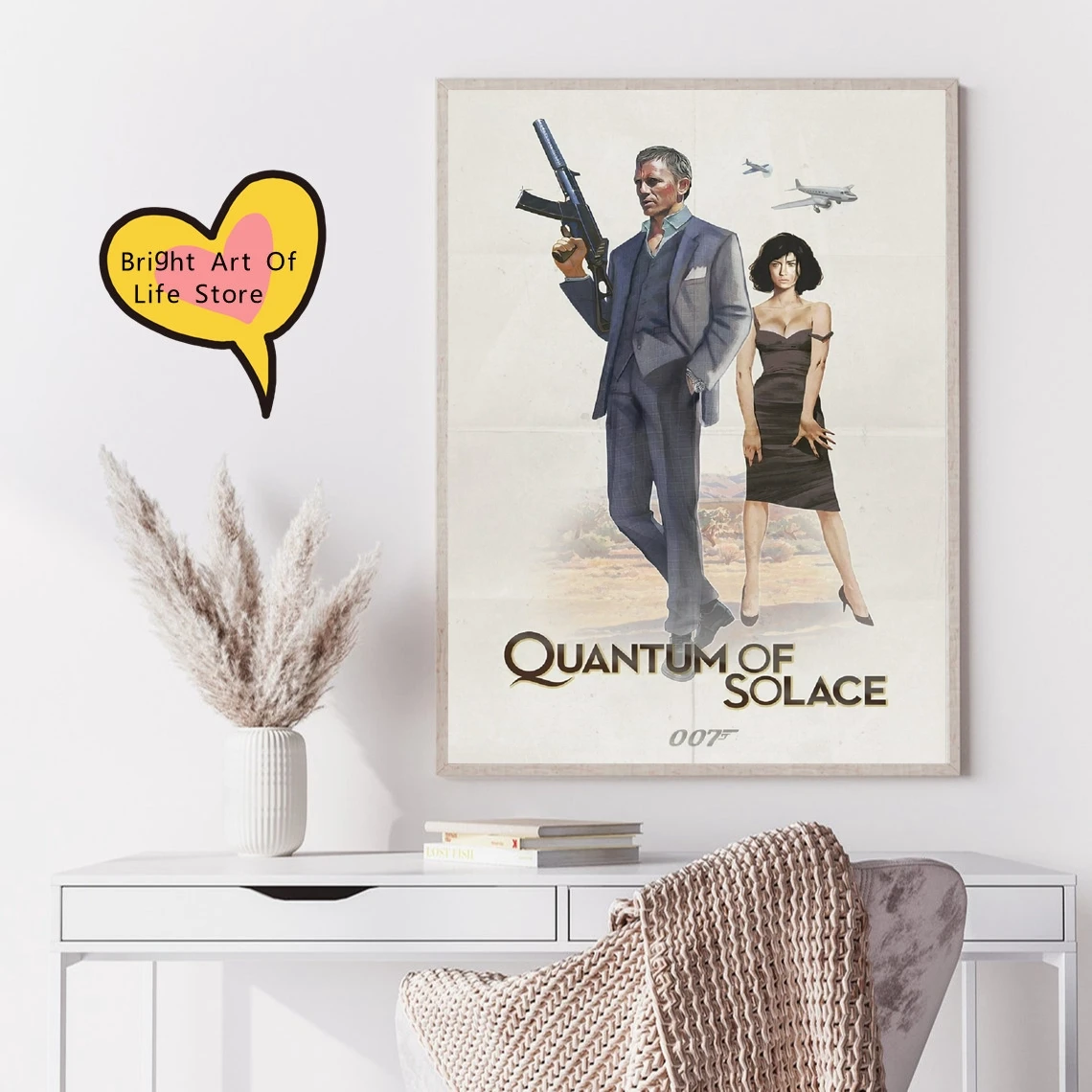 Quantum of Solace (2008) Movie Poster Cover Photo Print Canvas Wall Art Home Decor (Unframed)