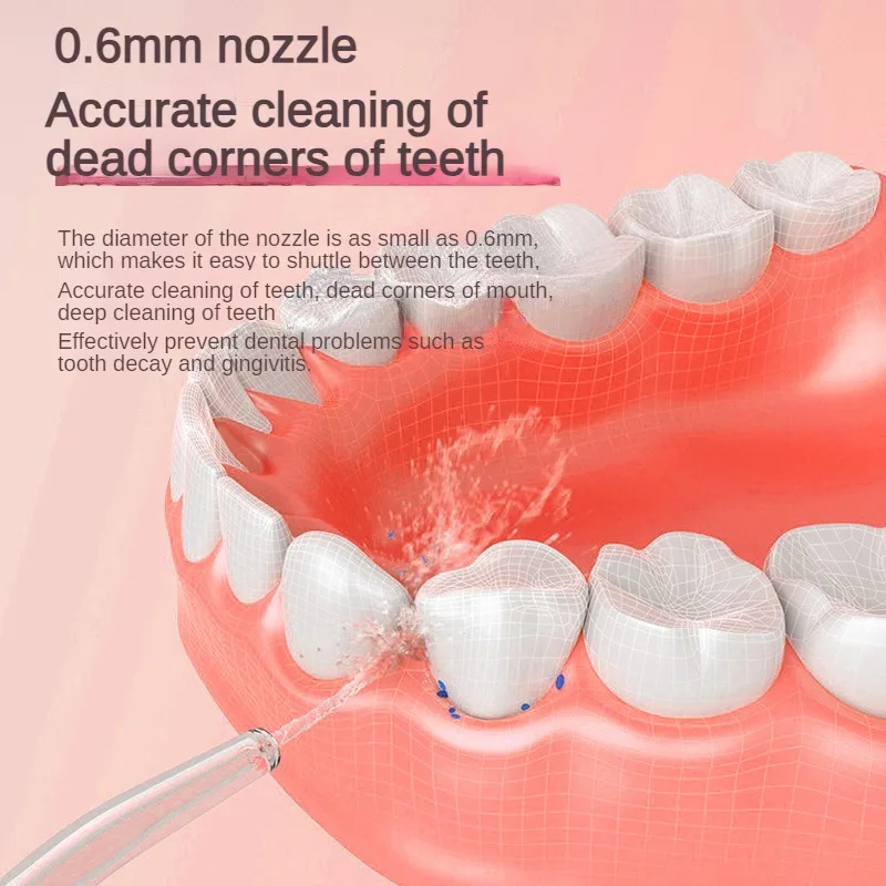 Electric Pulse Oral Irrigator Water Flosser Intelligent Portable Dental Cleaner IPX7 Waterproof 190ml 3 Modes Magnetic Charging