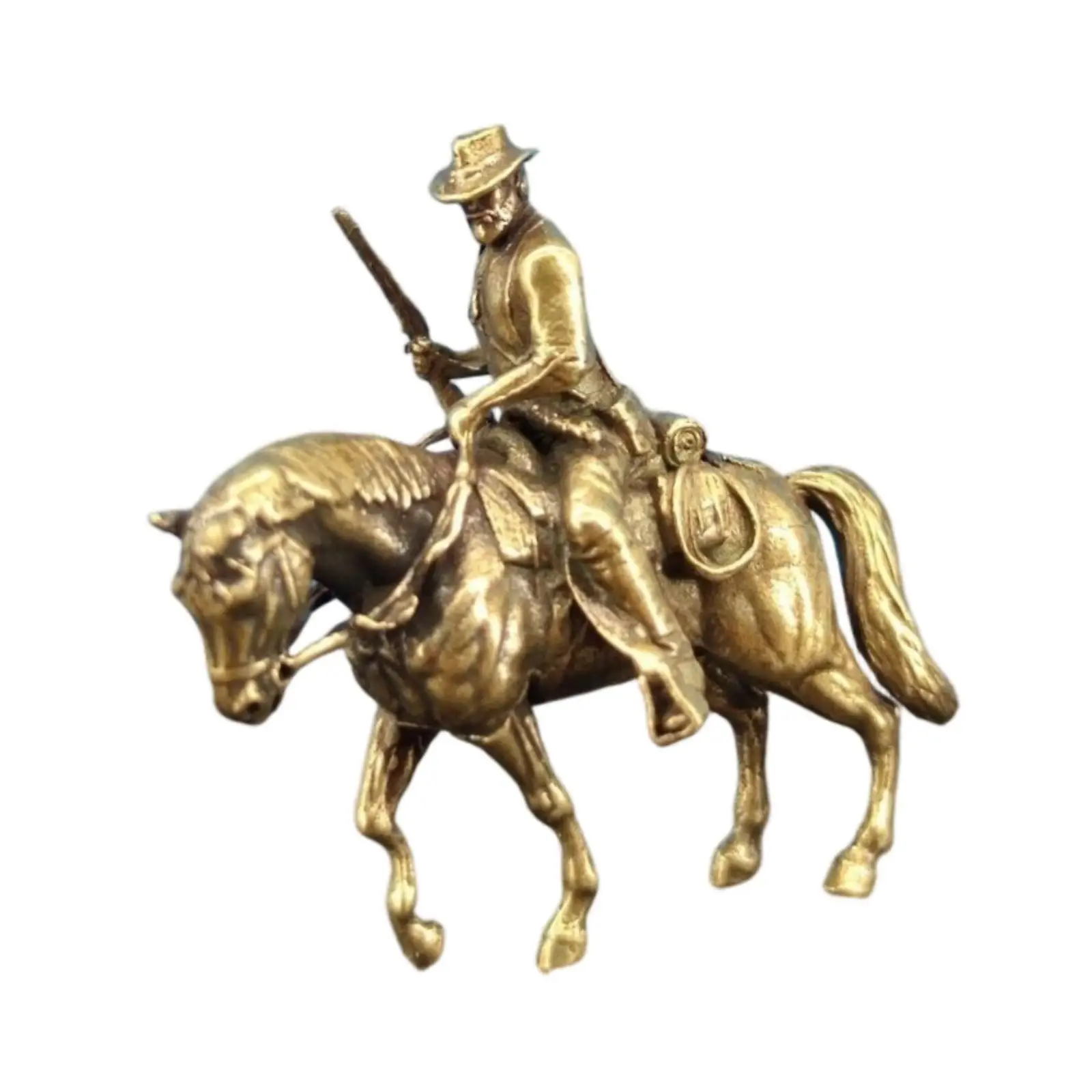 1/64 Scale Miniature Figure Craft Metal Statue Photo Prop Figurine Brass Ornament for Study Office Sand Table Home Decoration