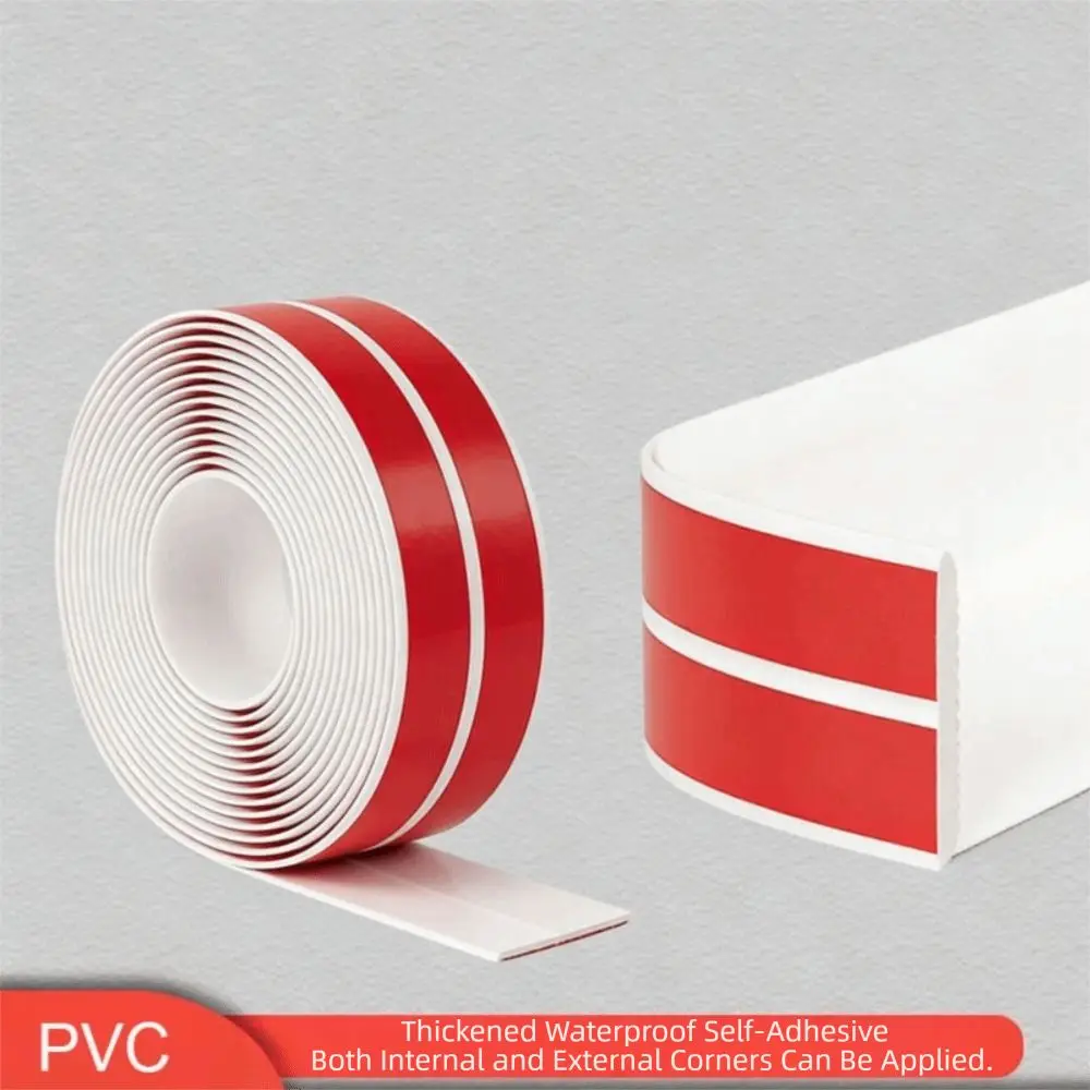 2cmx2m Size Peel and Stick Wall Trim Flexible Material PVC Material Wall Corner Protector Inside & Outside Corner Self Adhesive
