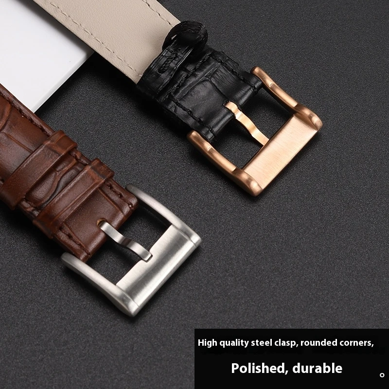 Head Layer Cowhide Watch Strap For Hamilton Ventura Series H24515551 H24515591 H24401731 Leather Watchband 21mm Black Brown