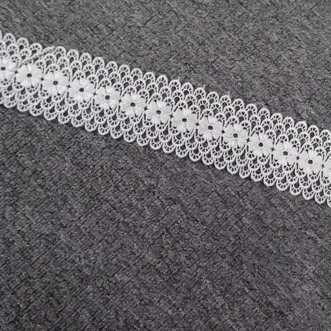 

2yard Exquisite white wavy edge water-soluble lace Trim diy Clothing hemline sleeves decorative sew on lace ribbon